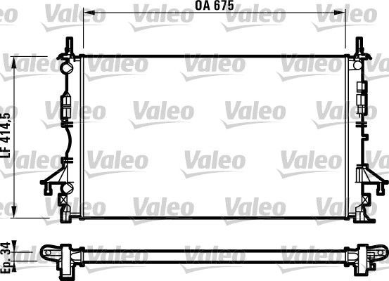 Valeo 732828 - Chladič vody -