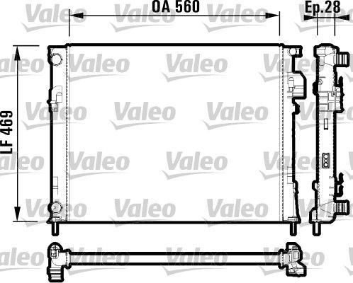 Valeo 732846 - Chladič vody -