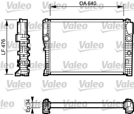Valeo 732870 - Chladič vody -