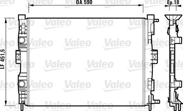 Valeo 732873 - Chladič vody -