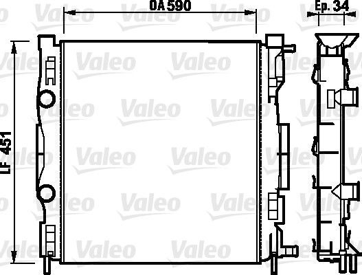 Valeo 732874 - Chladič vody -