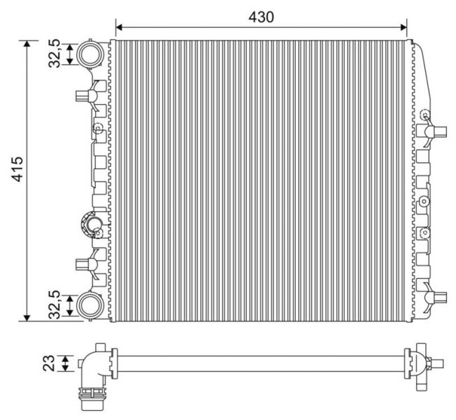 Valeo 733062 - Chladič vody -