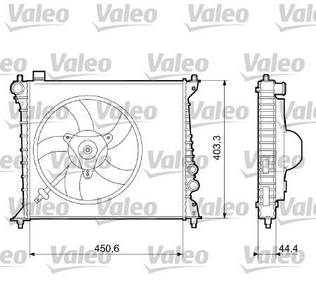 Valeo 733074 - Chladič vody -