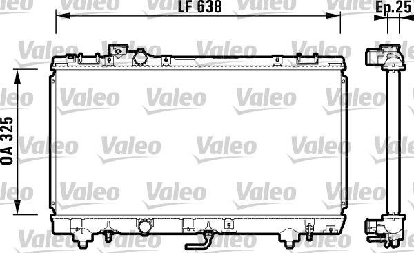 Valeo 734176 - Chladič vody -