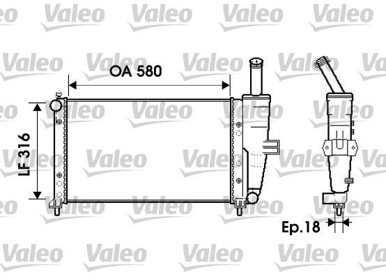Valeo 734225 - Chladič vody -