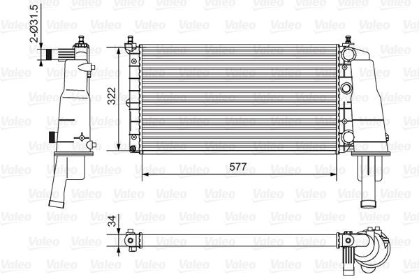 Valeo 734236 - Chladič vody -