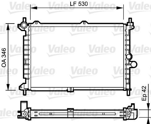 Valeo 734242 - Chladič vody -