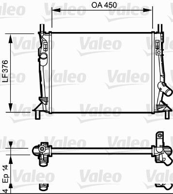 Valeo 734319 - Chladič vody -