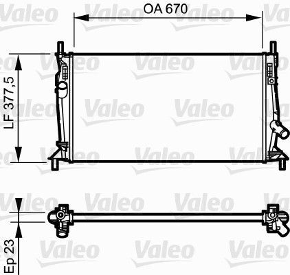 Valeo 734320 - Chladič vody -