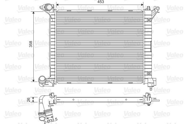 Valeo 734329 - Chladič vody -