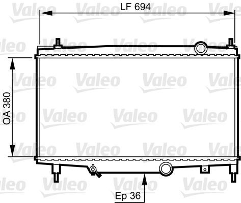 Valeo 734336 - Chladič vody -
