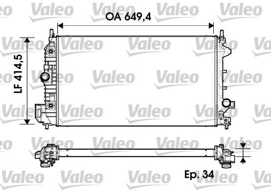 Valeo 734345 - Chladič vody -