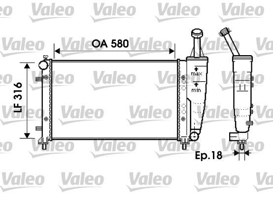 Valeo 734363 - Chladič vody -