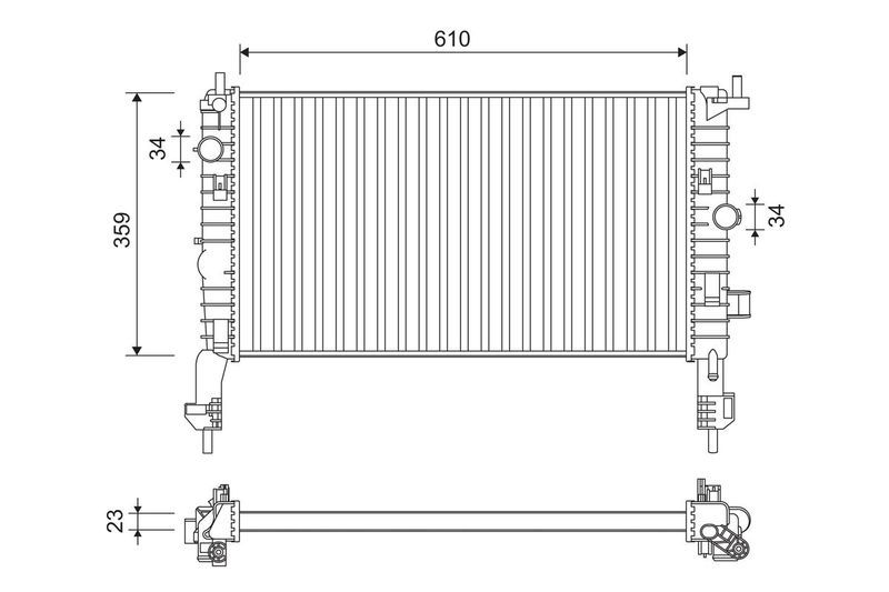 Valeo 734384 - Chladič vody -