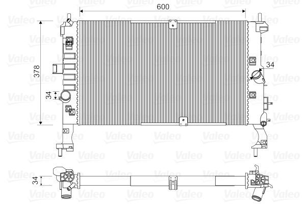 Valeo 734386 - Chladič vody -