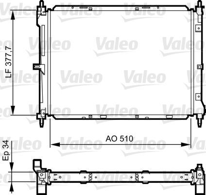 Valeo 734437 - Chladič vody -