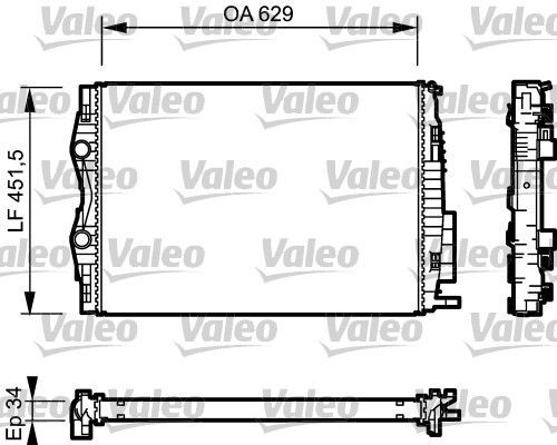 Valeo 734438 - Chladič vody -