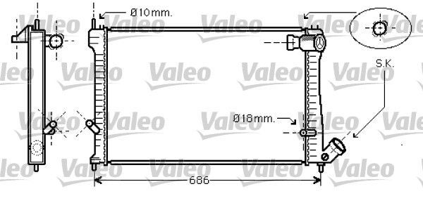 Valeo 734455 - Chladič vody -