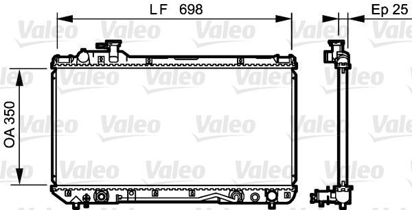 Valeo 734466 - Chladič vody -