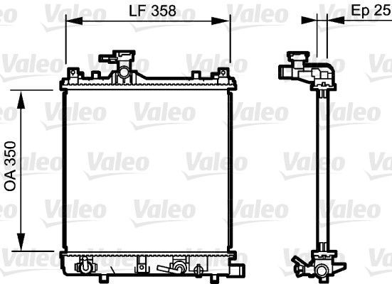 Valeo 734486 - Chladič vody -