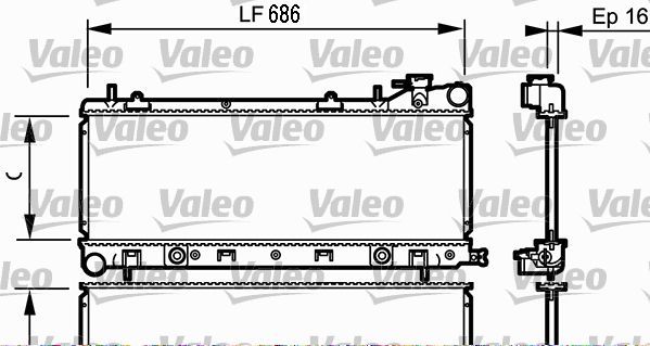 Valeo 734577 - Chladič vody -