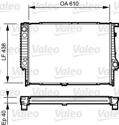Valeo 734615 - Chladič vody -