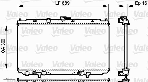 Valeo 734706 - Chladič vody -