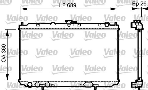 Valeo 734708 - Chladič vody -