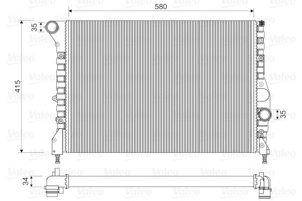 Valeo 734733 - Chladič vody -