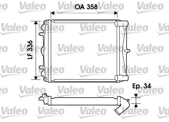 Valeo 734826 - Chladič vody -
