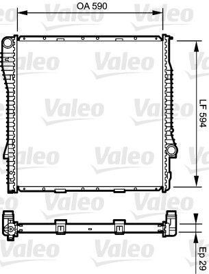 Valeo 734896 - Chladič vody -