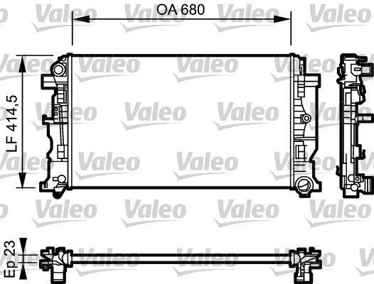 Valeo 734927 - Chladič vody -