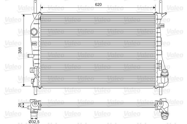 Valeo 735048 - Chladič vody -