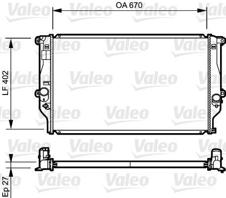 Valeo 735216 - Chladič vody -