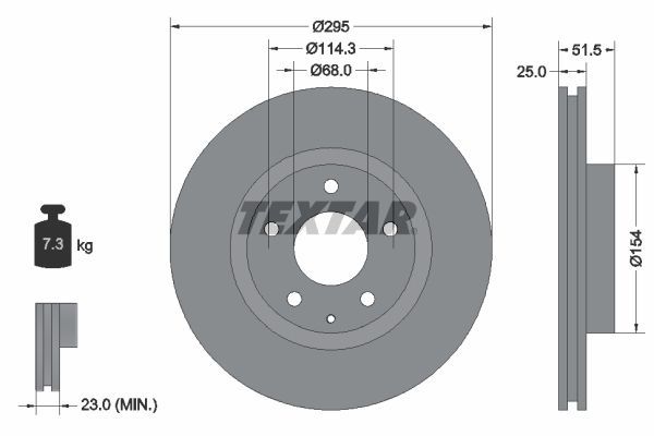 Textar 92267603 - Brzdový kotúč -