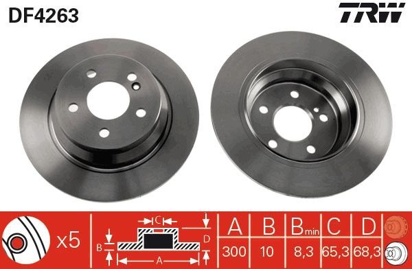 TRW DF4263 - Brzdový kotúč -