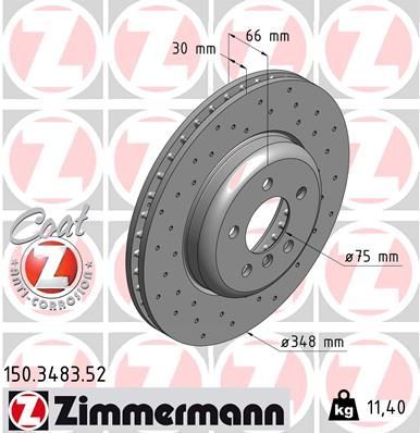 Zimmermann 150.3483.52 - Brzdový kotúč -