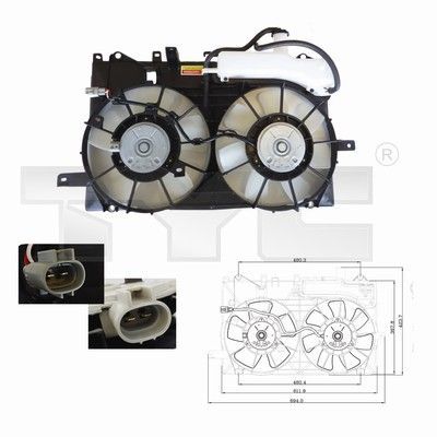 TYC 836-0017 - Ventilátor motora -