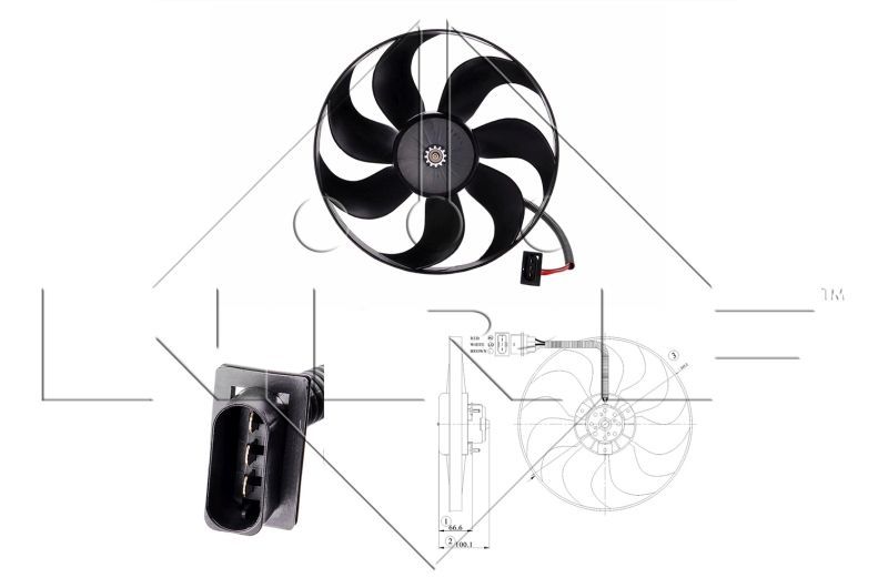 NRF 47204 - Ventilátor motora -