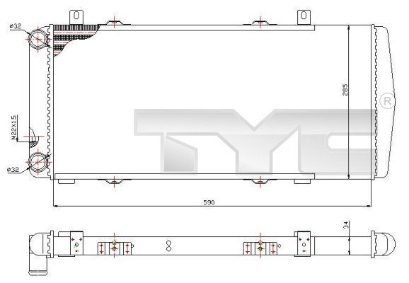TYC 732-0002 - Chladič vody -