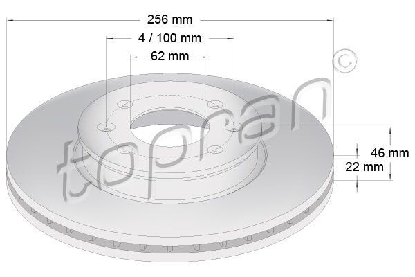 Topran 820 260 - Brzdový kotúč -