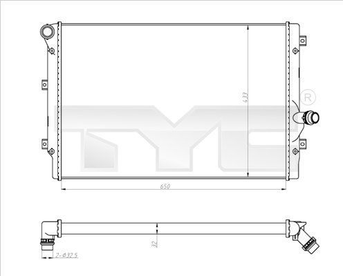 TYC 702-0024-R - Chladič vody -