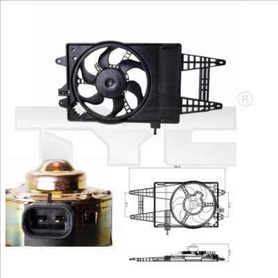 TYC 809-0004 - Ventilátor motora -