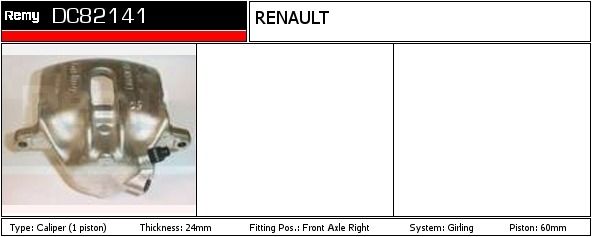 Remy DC82141 - Brzdový strmeň -