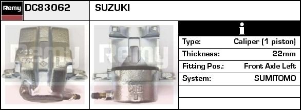 Remy DC83062 - Brzdový strmeň -