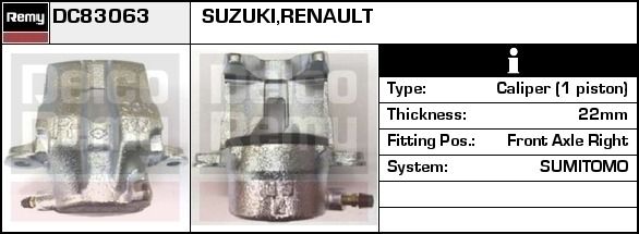 Remy DC83063 - Brzdový strmeň -