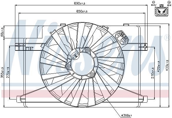 Nissens 85106 - Ventilátor motora -