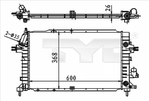 TYC 725-0046 - Chladič vody -
