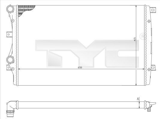 TYC 737-0017-R - Chladič vody -