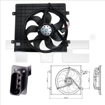 TYC 832-0002 - Ventilátor motora -